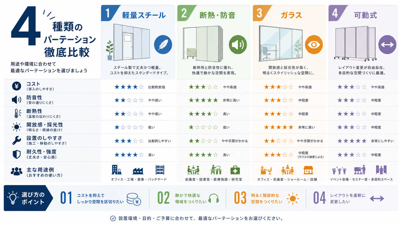 埼玉の物流拠点で採用されるパーテーションの種類